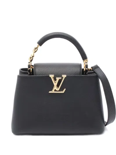 Pre-owned Louis Vuitton 2021s Small Capucines Bb Tote Bag In Black