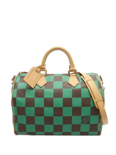 Pre-owned Louis Vuitton 2021s Speedy 40 Bandoulière In Damier Tote Bag In Green