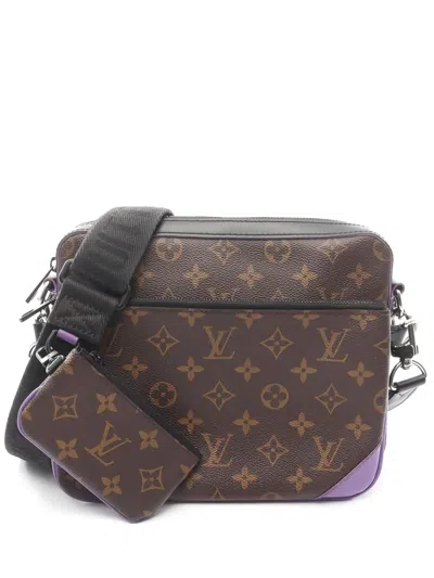 Pre-owned Louis Vuitton 2021s Trio Monogram Macassar Messenger Bag In Brown