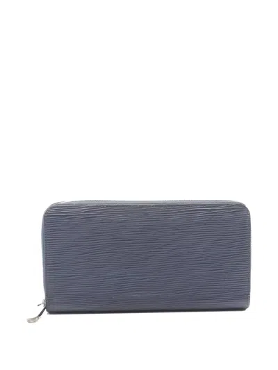 Pre-owned Louis Vuitton 2021s Zippy Epi Leather Wallet In Blue
