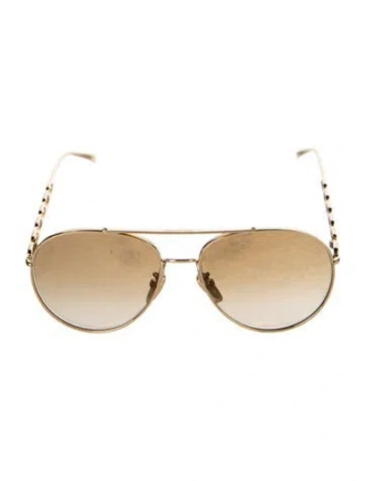 Pre-owned Louis Vuitton 2022 Aviator Sunglasses In Gold