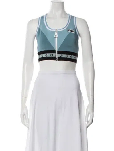 Pre-owned Louis Vuitton 2022 Colorblock Pattern Sports Bra W/ Tags In Blue