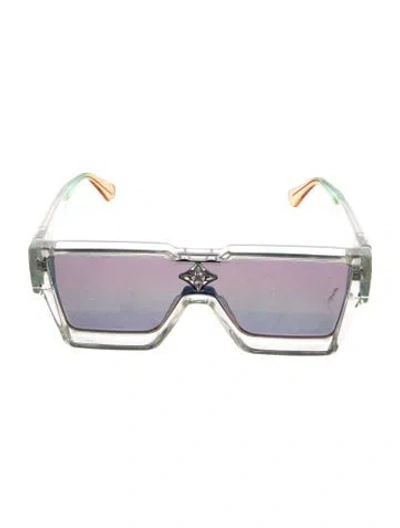 Pre-owned Louis Vuitton 2022 Cyclone Sunglasses In Clear