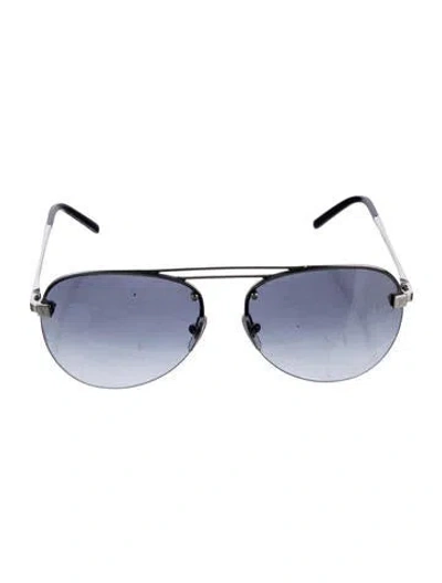 Pre-owned Louis Vuitton 2022 Damier Graphite Pattern Sunglasses In Silver
