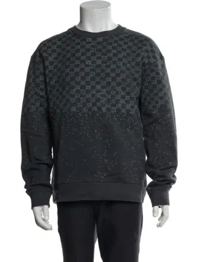 Pre-owned Louis Vuitton 2022 Damier Spread Sweatshirt In Gray