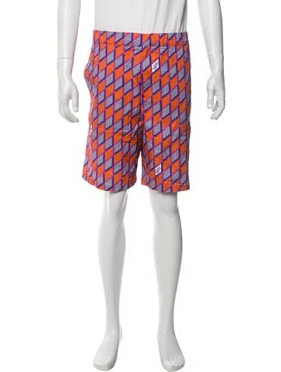 Pre-owned Louis Vuitton 2022 Flat Front Shorts In Orange