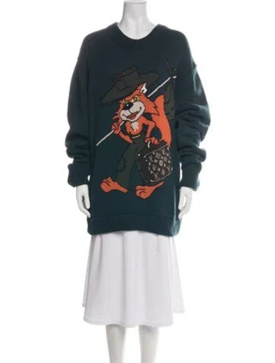 Pre-owned Louis Vuitton 2022 'fox' Sweater W/ Tags In Green