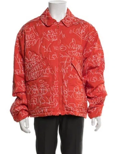 Pre-owned Louis Vuitton 2022 Graphic Print Jacket In Orange