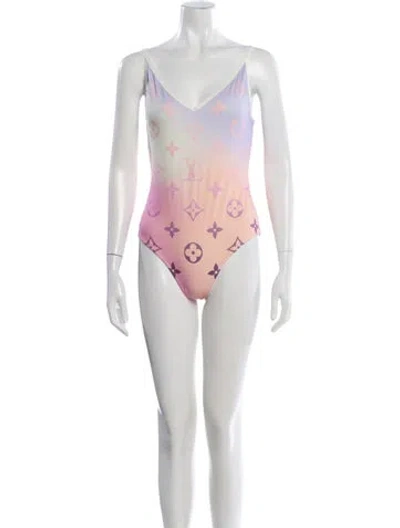 Pre-owned Louis Vuitton 2022 Graphic Print One-piece In Pink