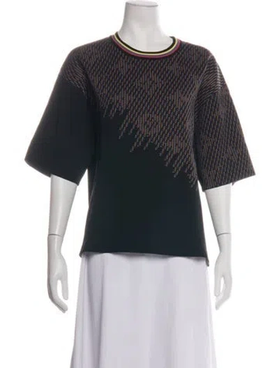Pre-owned Louis Vuitton 2022 Graphic Print Sweater In Black