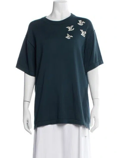 Pre-owned Louis Vuitton 2022 Graphic Print Sweater In Blue