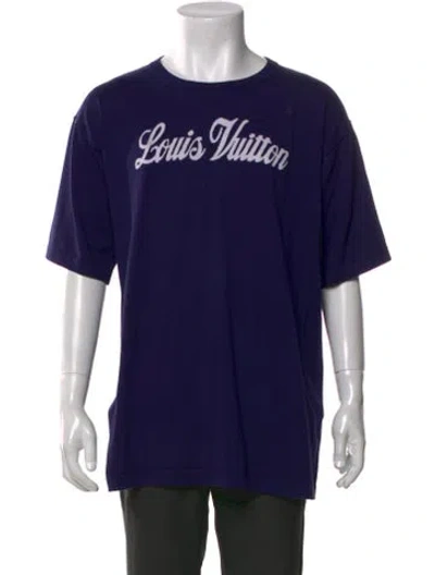 Pre-owned Louis Vuitton 2022 Graphic Print T-shirt In Blue