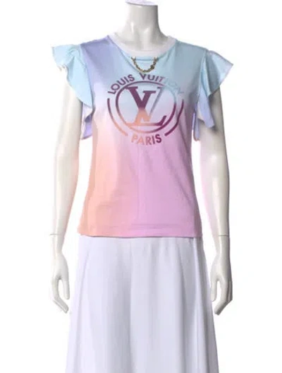 Pre-owned Louis Vuitton 2022 Graphic Print T-shirt In Blue