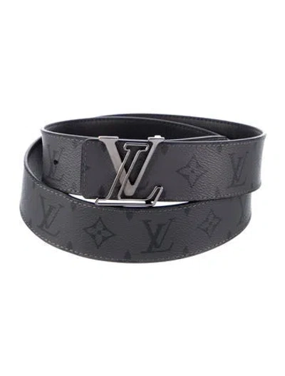 Pre-owned Louis Vuitton 2022 Initiales 40mm Reversible Waist Belt In Gray