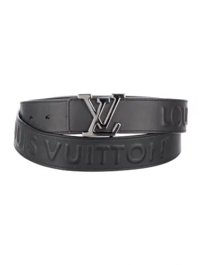 Pre-owned Louis Vuitton 2022 Leather Belt In Black