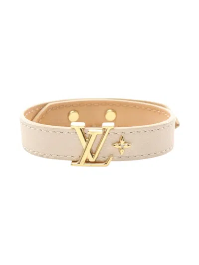 Pre-owned Louis Vuitton 2022 Leather Lv Iconic Bracelet Costume Bracelet In Brown