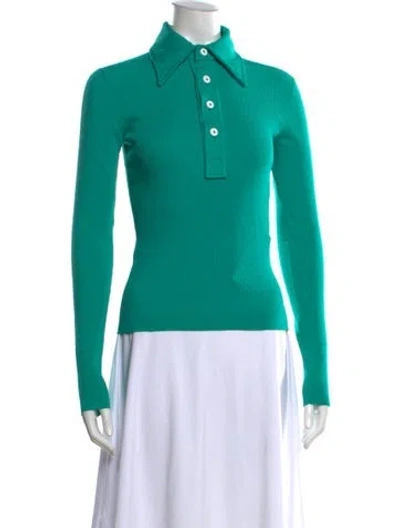 Pre-owned Louis Vuitton 2022 Long Sleeve Polo W/ Tags In Green