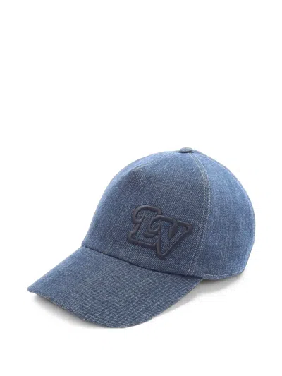 Pre-owned Louis Vuitton 2022 Lv Embroidered Cap In Blue