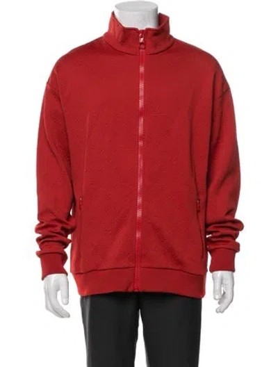 Pre-owned Louis Vuitton 2022 Lv Monogram Bomber Jacket W/ Tags In Red