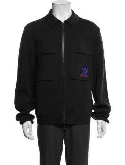 Pre-owned Louis Vuitton 2022 Lv Monogram Cardigan In Black