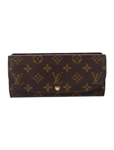 Pre-owned Louis Vuitton 2022 Lv Monogram Louise Wallet In Brown