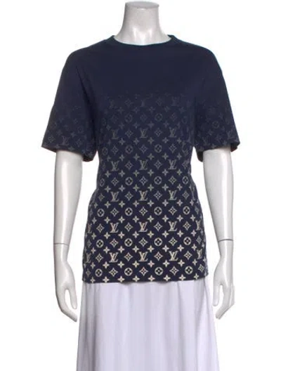 Pre-owned Louis Vuitton 2022 Lv Monogram T-shirt In Blue