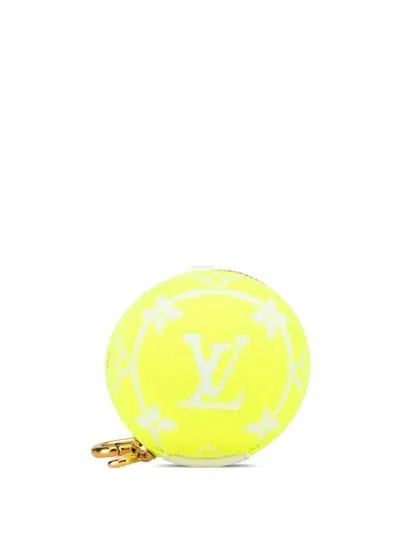 Pre-owned Louis Vuitton 2022 Lv Set And Match Pouch Ring Bag Charm Key Chain In Yellow