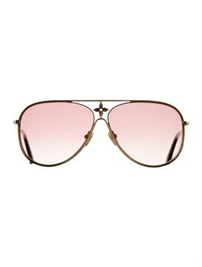 Pre-owned Louis Vuitton 2022 Lv Star Pilot Sunglasses In Neutrals/pink