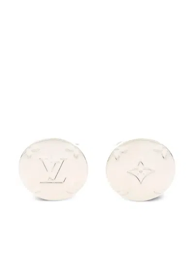Pre-owned Louis Vuitton 2022 Manchette Monogram Cufflinks In Silver