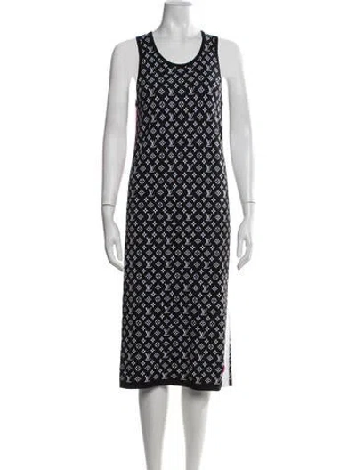 Pre-owned Louis Vuitton 2022 Midi Length Dress In Black