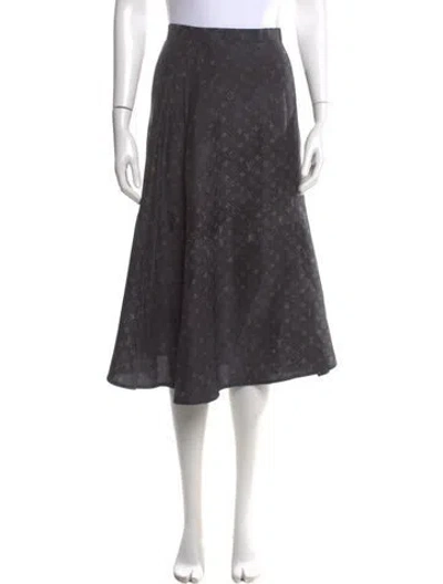 Pre-owned Louis Vuitton 2022 Midi Length Skirt In Black