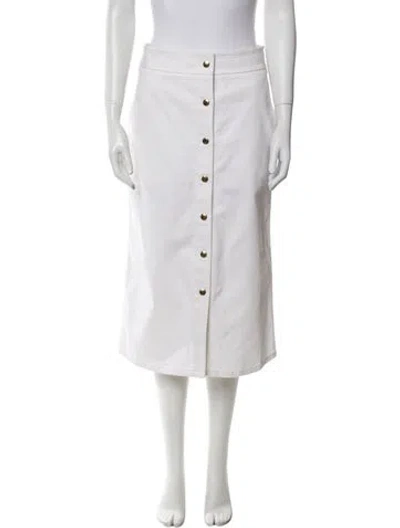 Pre-owned Louis Vuitton 2022 Midi Length Skirt In White
