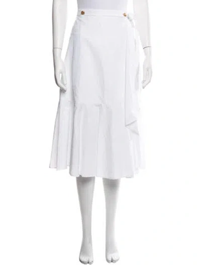 Pre-owned Louis Vuitton 2022 Midi Length Skirt In White