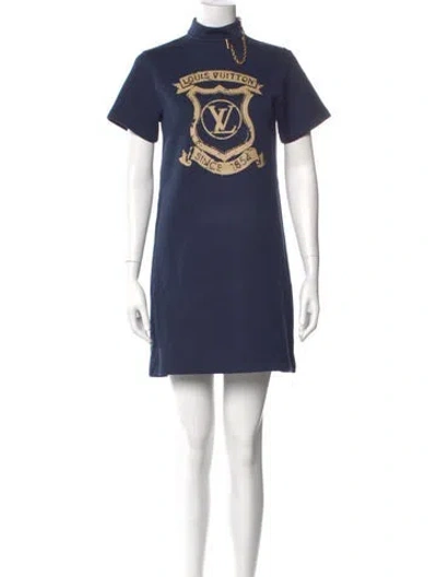 Pre-owned Louis Vuitton 2022 Mini Dress In Blue