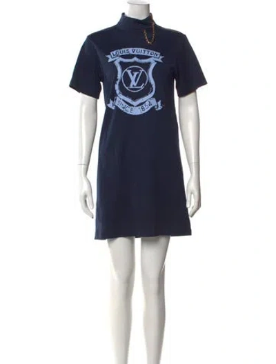 Pre-owned Louis Vuitton 2022 Mini Dress In Blue