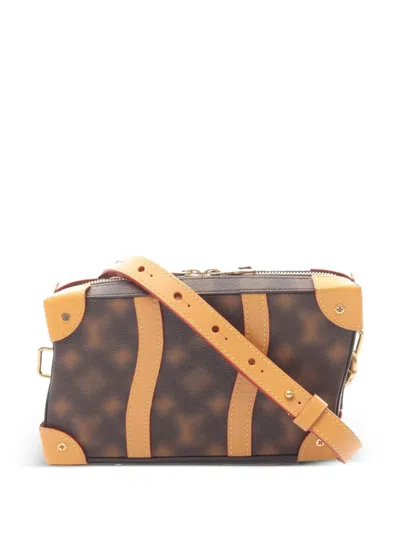 Pre-owned Louis Vuitton 2022 Monogram Blurry Soft Trunk Crossbody Bag In Brown