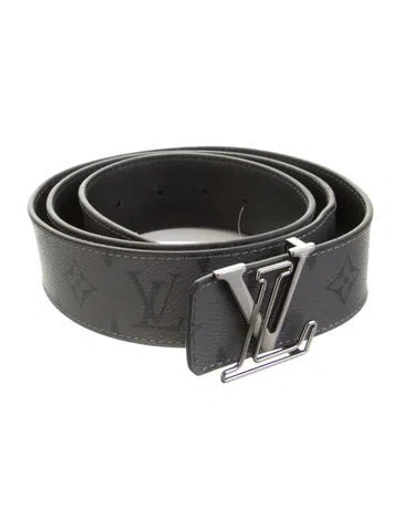 Pre-owned Louis Vuitton 2022 Monogram Eclipse Belt In Grey