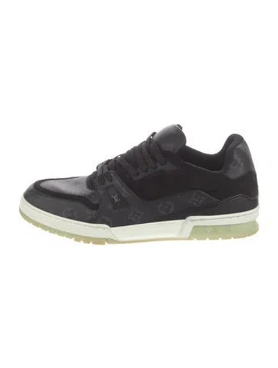 Pre-owned Louis Vuitton 2022 Monogram Eclipse Sneakers In Black