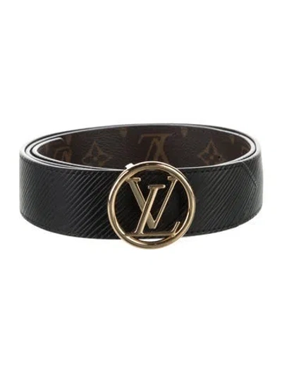 Pre-owned Louis Vuitton 2022 Monogram Epi 35mm Lv Circle Reversible Belt Kit In Multi