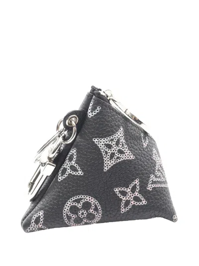 Pre-owned Louis Vuitton 2022 Monogram Mahina Berlingo Pouch Coin Pouch In Black