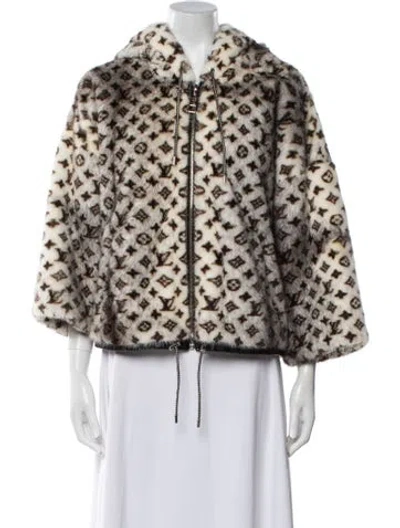 Pre-owned Louis Vuitton 2022 Monogram Mink Fur Jacket In Neutral