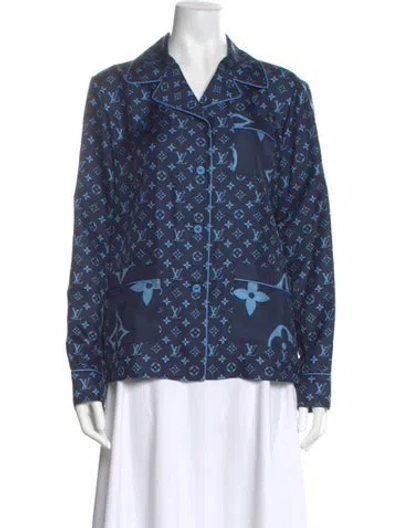 Pre-owned Louis Vuitton 2022 Monogram Pajama Pajamas In Blue