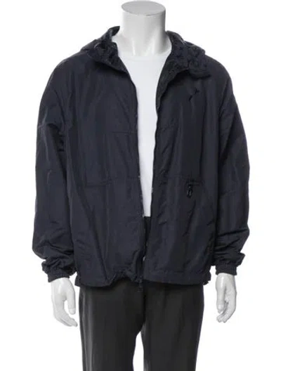 Pre-owned Louis Vuitton 2022 Monogram Reversible Windbreaker In Blue