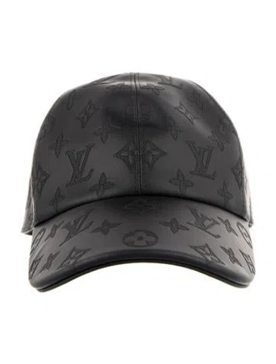 Pre-owned Louis Vuitton 2022 Monogram Shadow Cap In Black