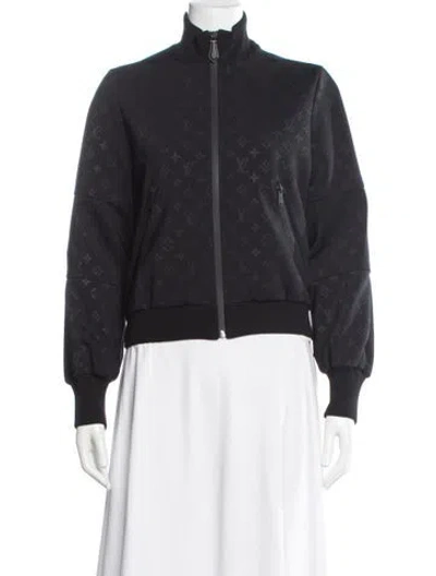 Pre-owned Louis Vuitton 2022 Nylon Bomber Jacket In Black
