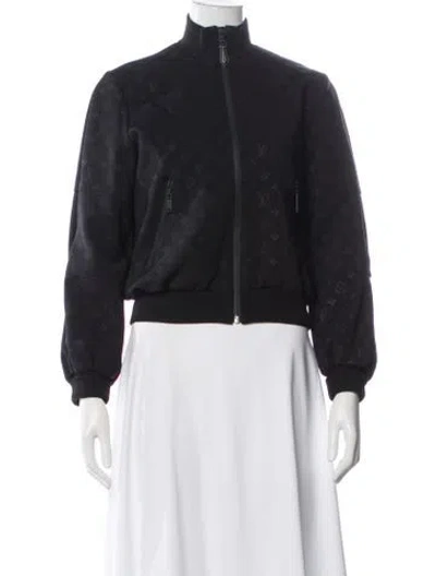 Pre-owned Louis Vuitton 2022 Patterned Bomber Jacket In Black
