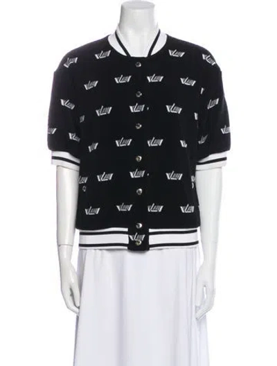 Pre-owned Louis Vuitton 2022 Printed Bomber Jacket In Black
