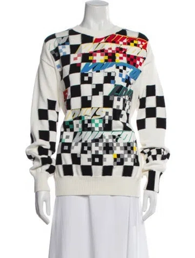 Pre-owned Louis Vuitton 2022 Printed Sweater In White