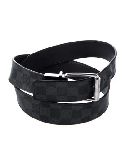 Pre-owned Louis Vuitton 2022 Reversible Belt Kit In Black