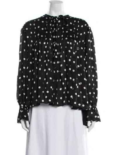 Pre-owned Louis Vuitton 2022 Silk Blouse In Blue